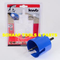 Gatzaag hardmetaal  75 mm met zeskant opnameschacht en centreerboor | 4991-75